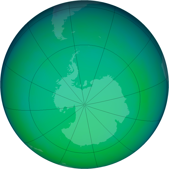 2004-July monthly mean Antarctic ozone